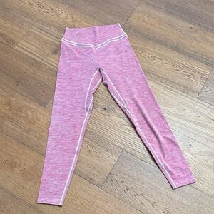 Women's Pink Seam-Trim High-Rise Performance Leggings